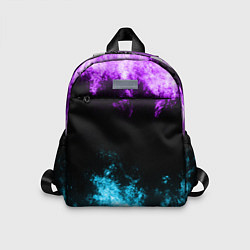 Детский рюкзак НЕОНОВЫЙ РАЗНОЦВЕТНЫЙ ОГОНЬ, цвет: 3D-принт