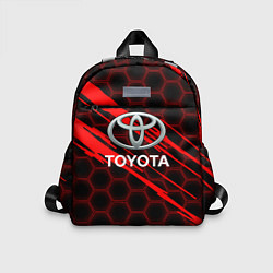 Детский рюкзак Toyota: Красные соты, цвет: 3D-принт