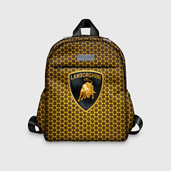 Детский рюкзак Lamborghini gold соты, цвет: 3D-принт