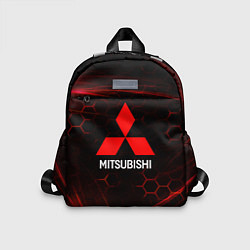 Детский рюкзак Mitsubishi красные соты, цвет: 3D-принт
