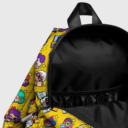 Детский рюкзак Особые редкие значки Бравл Пины желтый фон Brawl S / 3D-принт – фото 4