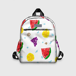 Детский рюкзак Пиксельные фрукты, цвет: 3D-принт