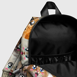 Детский рюкзак Много кошек с большими анимэ глазами, цвет: 3D-принт — фото 2