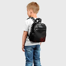 Детский рюкзак КРАСНО БЕЛЫЕ ИЕРОГЛИФЫ ЯПОНИЯ БРЫЗГИ, цвет: 3D-принт — фото 2