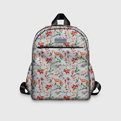 Детский рюкзак Лисы и лесные ягоды, цвет: 3D-принт