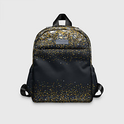 Детский рюкзак Золотые блестки на темном фоне Сияющий глиттер, бл, цвет: 3D-принт