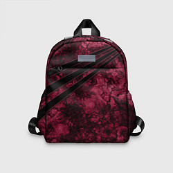 Детский рюкзак Мраморный бордовый текстурированный узор, цвет: 3D-принт