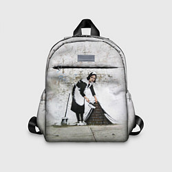 Детский рюкзак Banksy - Бэнкси уборщица, цвет: 3D-принт