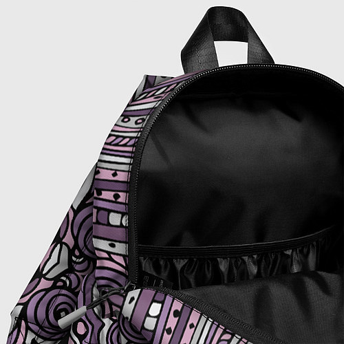 Детский рюкзак Абстракция Разноцветный калейдоскоп Фиолетовый, че / 3D-принт – фото 4