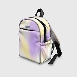 Детский рюкзак Акварельный принт с желтым и фиолетовым цветами, цвет: 3D-принт — фото 2
