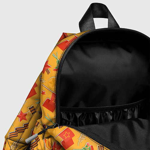 Детский рюкзак Георгиевская ленточка, Вечный огонь, цветок, медал / 3D-принт – фото 4