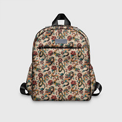 Детский рюкзак ДРАКОН И РОЗА, цвет: 3D-принт