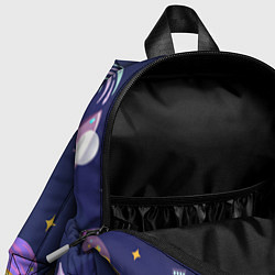 Детский рюкзак Космический дизайн с планетами, звёздами и ракетам, цвет: 3D-принт — фото 2