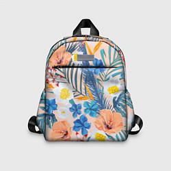 Детский рюкзак Цветы Яркие Тропические, цвет: 3D-принт
