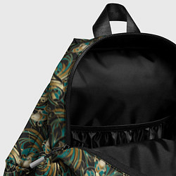 Детский рюкзак Абстрактные зеленые листья, цвет: 3D-принт — фото 2