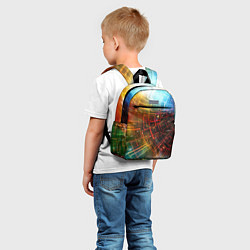Детский рюкзак Portal - Neon Space - туннель из энергетических па, цвет: 3D-принт — фото 2