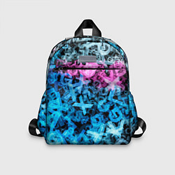 Детский рюкзак Хаос из букв, цвет: 3D-принт