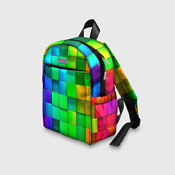 Детский рюкзак РАЗНОЦВЕТНЫЕ КУБИКИ MULTICOLORED CUBES, цвет: 3D-принт — фото 2