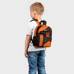 Детский рюкзак ДОТА 2 на фоне узоров из сот, цвет: 3D-принт — фото 2