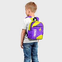 Детский рюкзак ФОРТНАЙТ - ЛАМА Соты, цвет: 3D-принт — фото 2