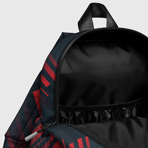 Детский рюкзак Красный Символ Skyrim на темном фоне со стрелками / 3D-принт – фото 4