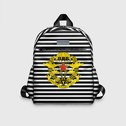 Детский рюкзак Черная тельняшка - ВДВ, цвет: 3D-принт