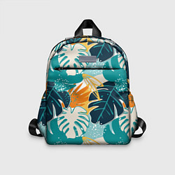 Детский рюкзак Летние зелёные тропики Пальма Tropical, цвет: 3D-принт
