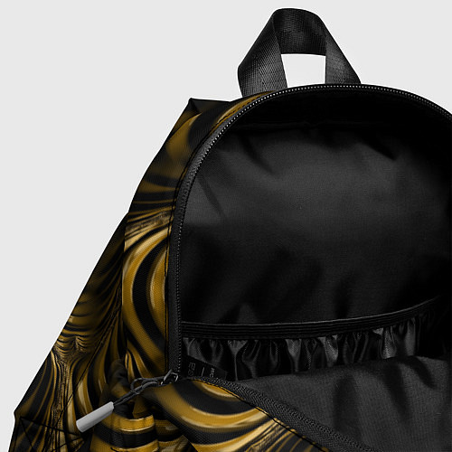 Детский рюкзак Черная с золотым оптическая иллюзия Абстракция / 3D-принт – фото 4
