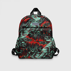 Детский рюкзак Красно-Белая Вулканическая Лава, цвет: 3D-принт