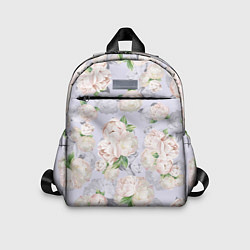 Детский рюкзак Цветы Белые Яркие Пионы, цвет: 3D-принт
