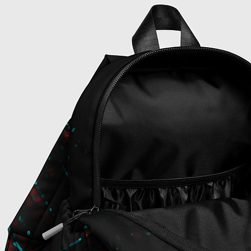 Детский рюкзак Portal в стиле Glitch Баги Графики на темном фоне / 3D-принт – фото 4