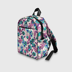 Детский рюкзак Цветы Летние Фиолетовые Рудбеки, цвет: 3D-принт — фото 2