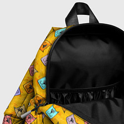 Детский рюкзак Цветные котики и лапки, цвет: 3D-принт — фото 2