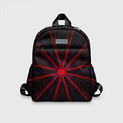 Детский рюкзак Красный эфир 3D - абстракция, цвет: 3D-принт
