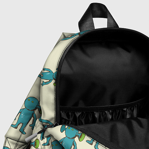 Детский рюкзак Милые зеленые человечки / 3D-принт – фото 4
