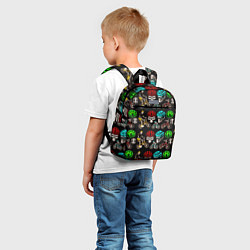 Детский рюкзак SKELETONS ON BICYCLES, цвет: 3D-принт — фото 2