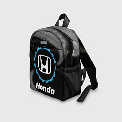 Детский рюкзак Honda в стиле Top Gear со следами шин на фоне, цвет: 3D-принт — фото 2