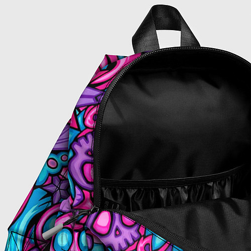 Детский рюкзак Яркая абстракция голубой и розовый фон / 3D-принт – фото 4