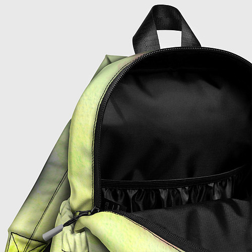 Детский рюкзак Сова-ведьма на зелено-желтом фоне / 3D-принт – фото 4