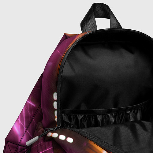 Детский рюкзак Неоновые лазеры во тьме - Розовый / 3D-принт – фото 4