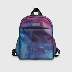 Детский рюкзак Неоновый дым - Голубой и розовый, цвет: 3D-принт