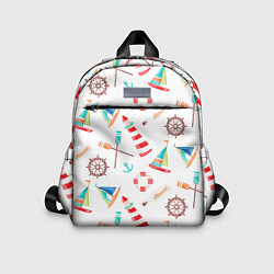 Детский рюкзак Marine theme texture, цвет: 3D-принт