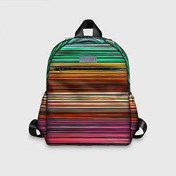 Детский рюкзак Multicolored thin stripes Разноцветные полосы, цвет: 3D-принт