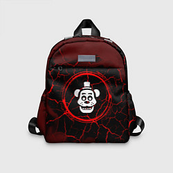Детский рюкзак Символ FNAF и краска вокруг на темном фоне