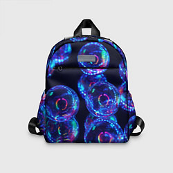 Детский рюкзак Неоновые сюрреалистичные пузыри - Синий