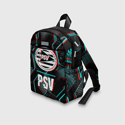 Детский рюкзак PSV FC в стиле Glitch на темном фоне, цвет: 3D-принт — фото 2