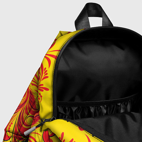 Детский рюкзак Хохломская Роспись Цветы / 3D-принт – фото 4