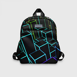 Детский рюкзак Неоновый эквалайзер, цвет: 3D-принт