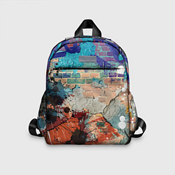 Детский рюкзак Кирпичная стена Граффити, цвет: 3D-принт