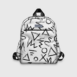 Детский рюкзак Крестики, Нолики и Треугольники Нарисованные Кисть, цвет: 3D-принт